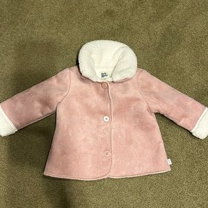 Baby B’gosh girls suede jacket with fleece lining